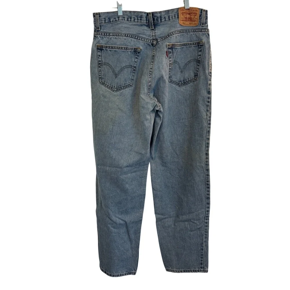 Levi's 560 Comfort Fit Relaxed Blue Jeans Mens 34x33 More Room in Seat Thighs